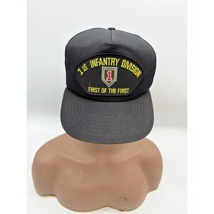 Black 1st Infantry Division First of the First Snapback Hat Cap Made in USA